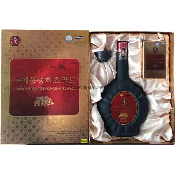 Nước đông trùng hạ thảo chai 900ml mẫu hộp quà tặng