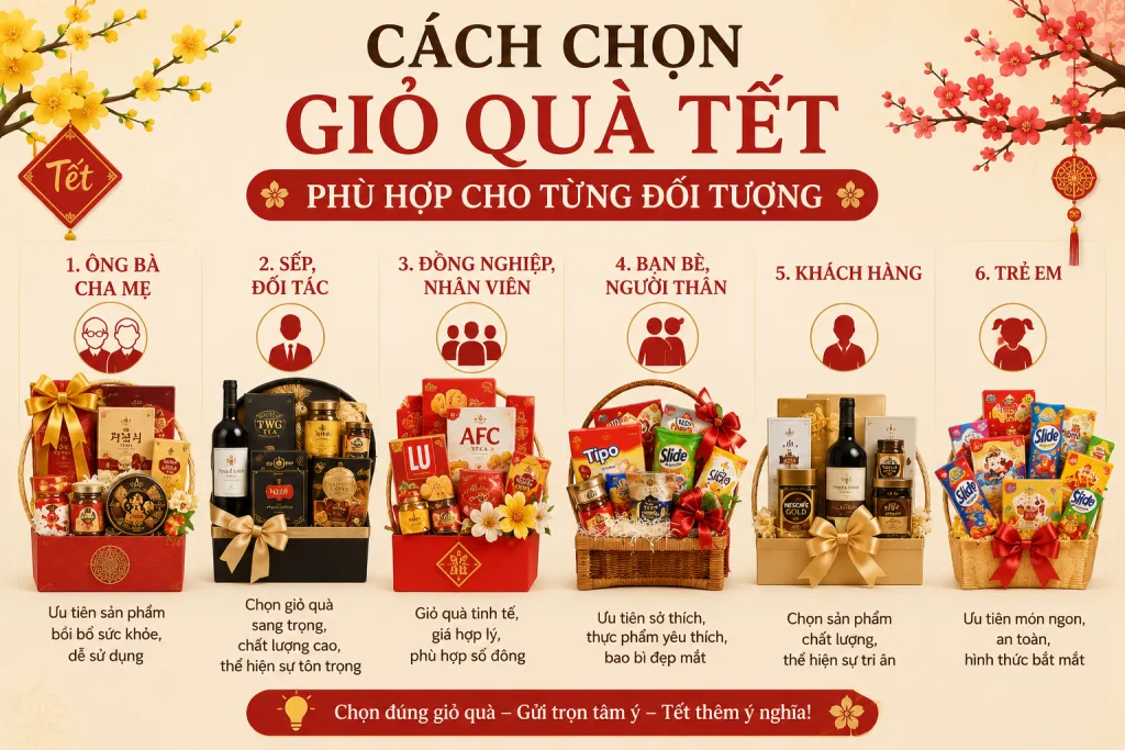 Cách Chọn Giỏ Quà Tết Phù Hợp Cho Từng Đối Tượng