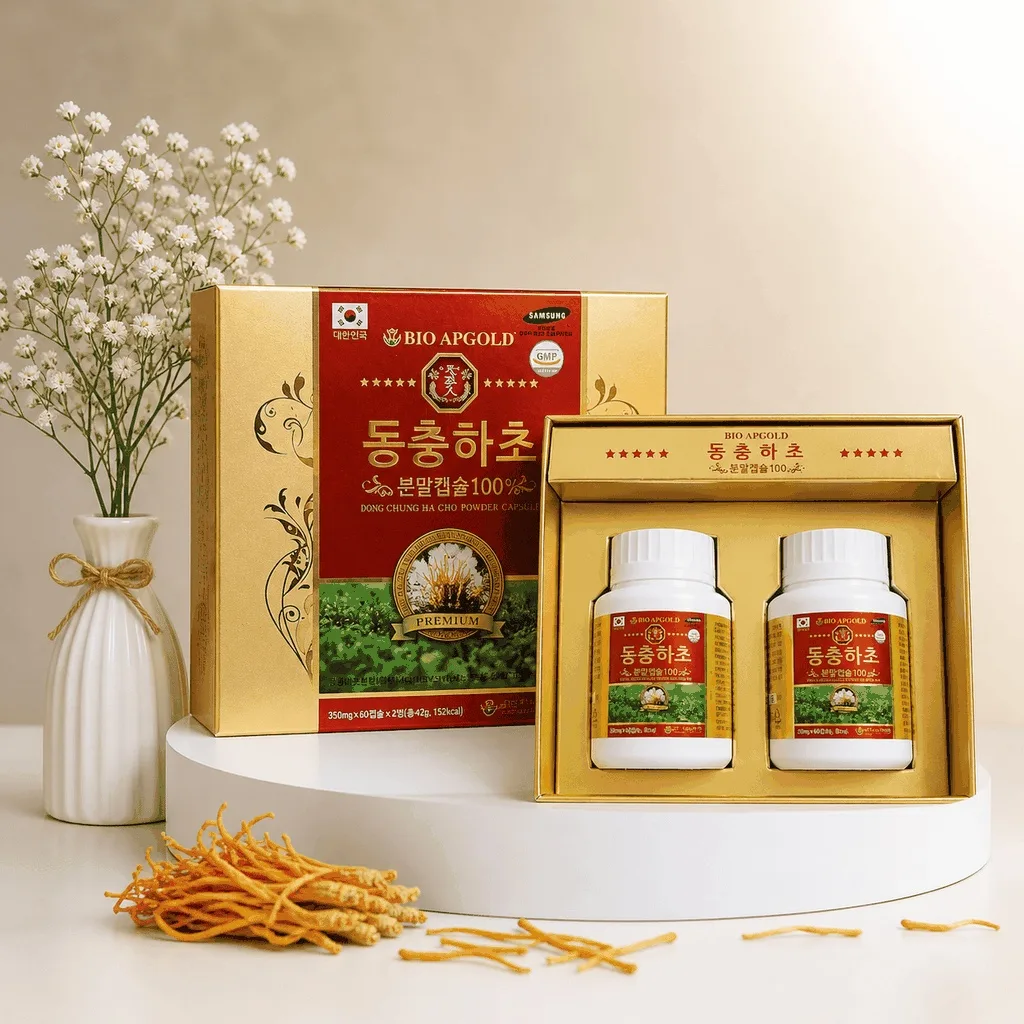 Viên đông trùng hạ thảo nguyên chất 100% Hàn Quốc